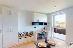 1 Monat mietrfei! Neubau-Studentenapartment im Quartillion – möbliert & top Lage! – Im Rad 15, 65197 Rheingauviertel / Hollerborn, Wiesbaden – Vorschaubild 2