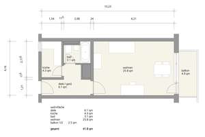 Helle 1-Zi.-Wohnung in München-Sendling, 1. OG, Westbalkon, vermietet, von privat – 81369 Mittersendling, München – Vorschaubild 9