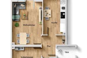 Helle 2-Zimmer-Wohnung mit Balkon und Garage in gepflegtem Stadthaus – Die vollständige Adresse der Immobilie erhältst du vom Anbieter., 42651 Solingen-Mitte, Solingen – Vorschaubild 4