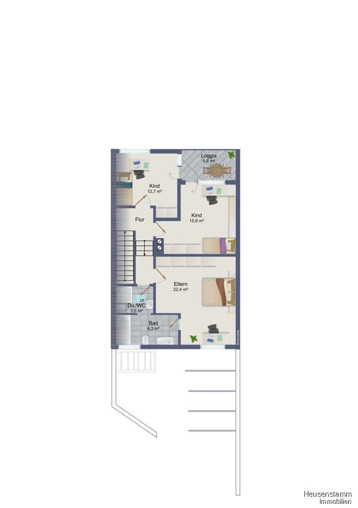 Grundriss - 1. Obergeschoss