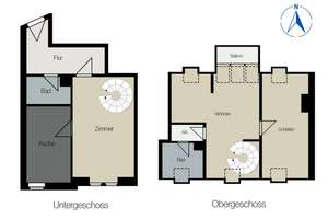 EIN ZUHAUSE MIT LICHT | Charmante Maisonette mit 2,5 Zimmern im Altbau – Die vollständige Adresse der Immobilie erhältst du vom Anbieter., 4157 Gohlis-Mitte, Leipzig – Vorschaubild 13