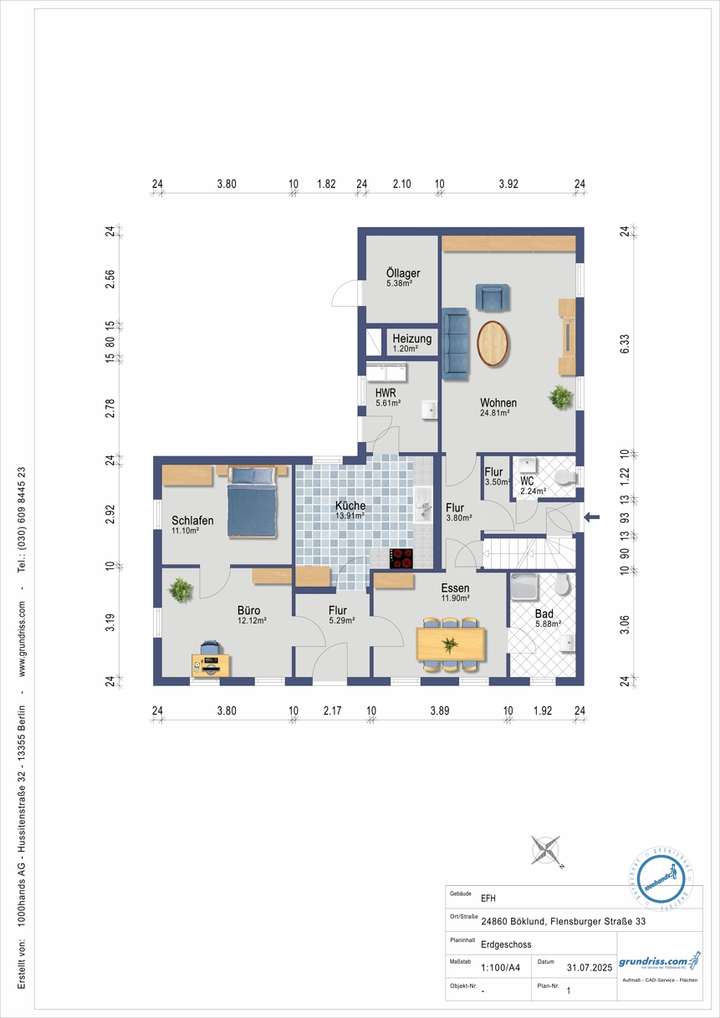 (Maßangaben und Darstellung si