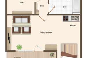 Nahe der Elbe - helle Dachterrassenwohnung in der 5. Etage mit Lift erreichbar - jetzt kaufen – Die vollständige Adresse der Immobilie erhältst du vom Anbieter., 1099 Innere Altstadt, Dresden – Vorschaubild 3