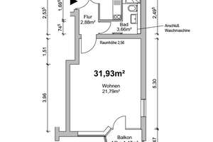1 Zimmer Apartment in Hamburg-Nienstedten mit Süd-Balkon – Die vollständige Adresse der Immobilie erhältst du vom Anbieter., 22609 Osdorf, Hamburg – Vorschaubild 6