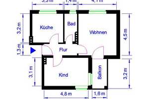 Gemütliche Wohnung in der Beimssiedlung – Perfekt für Singles und Paare – Flechtinger Str. 42, 39110 Magdeburg – Vorschaubild 3