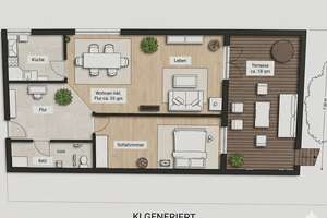 2-Zimmer Erdgeschosswohnung mit großer Terrasse in Münster-Mecklenbeck – Kerkheideweg 3a, 48163 Mecklenbeck, Münster – Vorschaubild 16