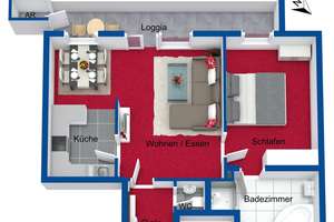 Attraktive 75 m² Wohnung – mit Einbauküche und Loggia – Die vollständige Adresse der Immobilie erhältst du vom Anbieter., 90478 Ludwigsfeld, Nürnberg – Vorschaubild 10