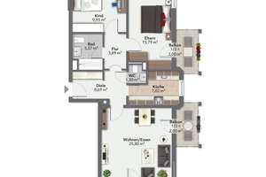 3:0 für den Stieglitzweg - 3 Zimmer, 3 Balkone, keine Maklerkosten – Stieglitzweg 2, 81827 Waldtrudering, München – Vorschaubild 5