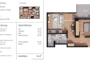 Erstbezug: Sonnige 2-Zimmer-Neubauwohnung mit Südbalkon & Fußbodenheizung Köln Flittard – Flittarder Hauptstraße 58, 51061 Flittard, Köln – Vorschaubild 5