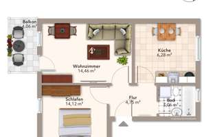Frisch sanierte 2 Raum Wohnung! – Fraunhofer Platz 3, 39124 Neue Neustadt, Magdeburg – Vorschaubild 8