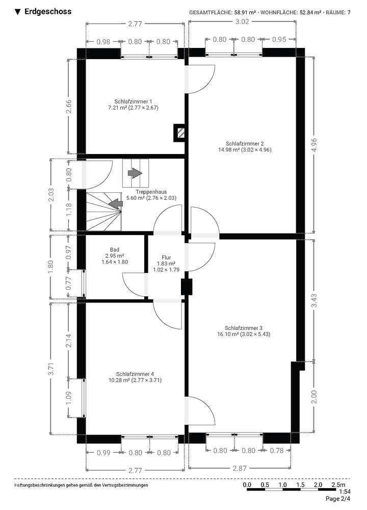 Grundrissplan Erdgeschoss