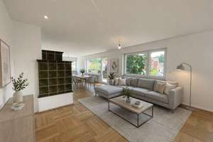 Von Privat: Lichtdurchflutete 3–4-Zimmer-Wohnung in idyllischer Ruhe – mit Kachelofen, XL-Terrasse