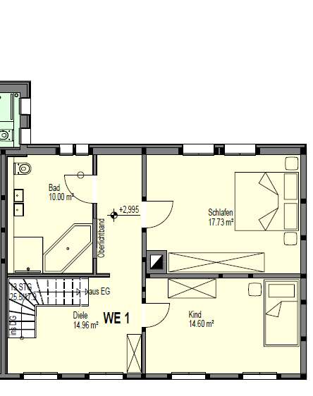 Grundriss WE 1 Obergeschoss