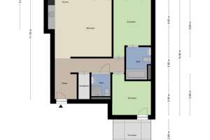Teilmöblierte Drei-Zimmer-Gartenwohnung in hochwertiger Wohnanlage / Erstbezug nach Sanierung – Ulenbergstraße 1, 40223 Flehe, Düsseldorf – Vorschaubild 16