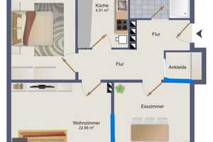 Stilvolle 3-Zimmer-Wohnung mit Balkon, Wintergarten, Garten & Media-Zentrale in ruhiger Sackgasse – Hannover – Vorschaubild 3