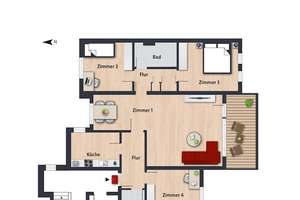 Komfortabel geschnittene Wohnung mit Loggia // 1. OG links – Zwickauer Str. 11, 38444 Westhagen, Wolfsburg – Vorschaubild 7