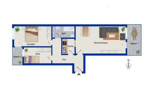 München-Freimann: Gut geschnittene 2,5-Zimmer-Wohnung mit zwei Balkonen u. TG-Stellplatz – vermietet – Die vollständige Adresse der Immobilie erhältst du vom Anbieter., 80939 Obere Isarau, München – Vorschaubild 16