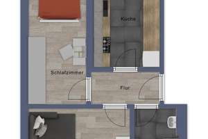 Modernes Bad mit Wanne, Terrasse zur Küche: Buckau – Südstraße 4, 39104 Buckau, Magdeburg – Vorschaubild 12