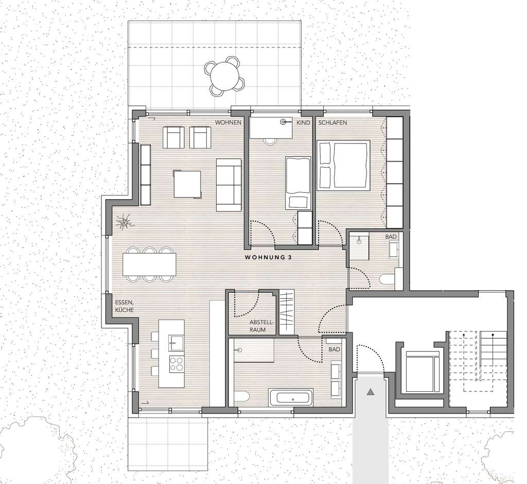 4,5 Zimmer-Wohnung mit großzügigem Garten und flexiblem Grundriss, A+!