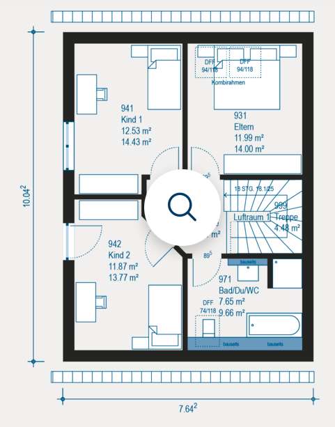 Grundriss Obergeschoss