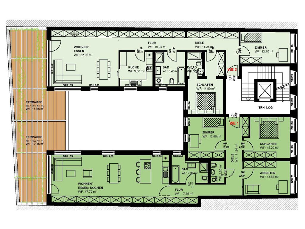 Halle-City: 131 m² Eigentumswohnung mit gr.Terrasse ...