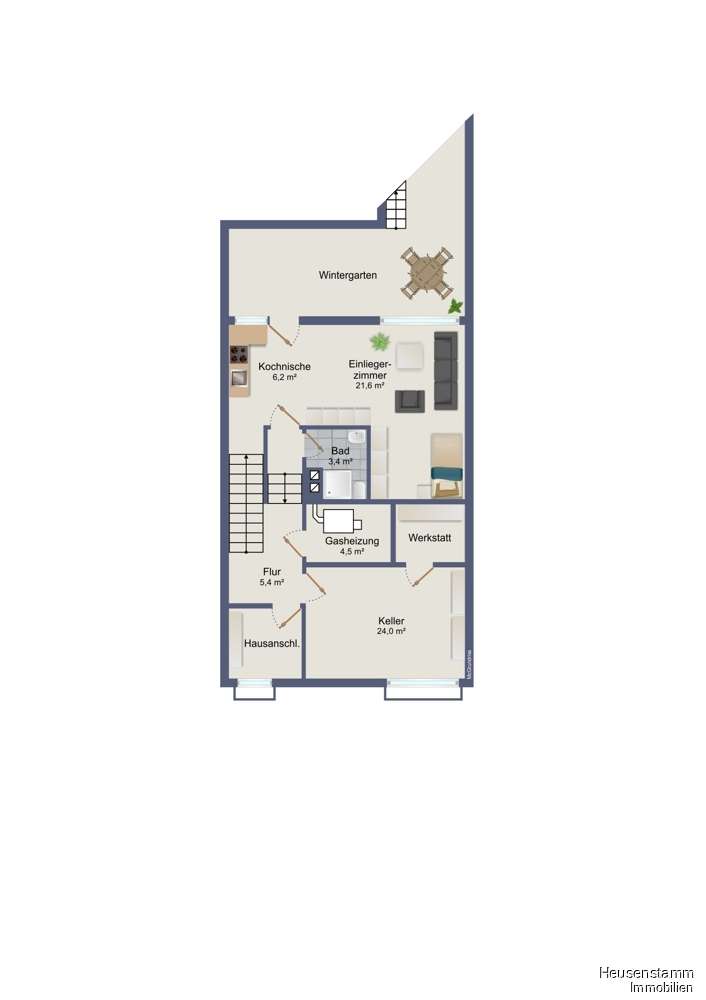 Grundriss - Einliegerwohnung