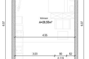 Exklusives 1-Zimmer Studio in bester Lage mit Tiefgarage  – Unnenland 9, 22177 Bramfeld, Hamburg – Vorschaubild 4