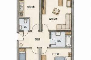 Gut geschnittene Eigentumswohnung mit zwei Loggien und Tiefgaragenstellplatz – Die vollständige Adresse der Immobilie erhältst du vom Anbieter., 69126 Emmertsgrund, Heidelberg – Vorschaubild 11