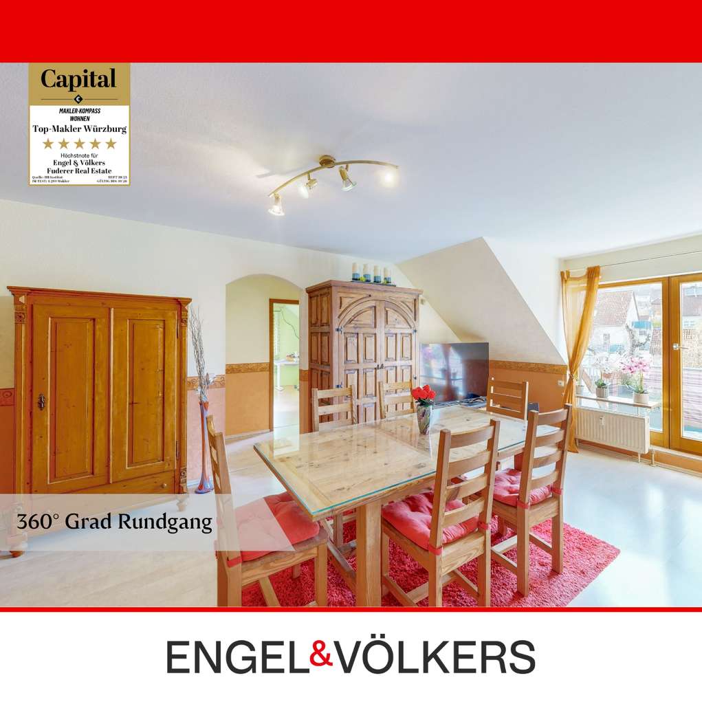 Immobilie in Margetshöchheim - Charmante Dachgeschosswohnung mit viel Stauraum - Bild 0