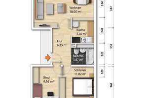 Nachmieter gesucht für Helle 3-Raum-Wohnung mit großem Balkon, moderner IKEA-Küche und Aufzug – Enderstraße 24, 1277 Tolkewitz/Seidnitz-Nord, Dresden – Vorschaubild 12