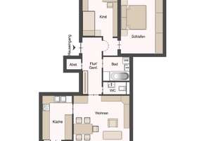 Ruhig gelegene 3-Zimmer-Wohnung mit zwei Balkonen, Tiefgaragenstellplatz und Aufzug – Dattelweg 37A, 70619 Riedenberg, Stuttgart – Vorschaubild 13