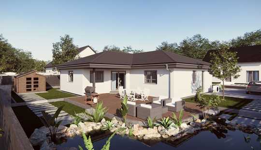 Bild von Massiver Bungalow in Fertigbauweise.