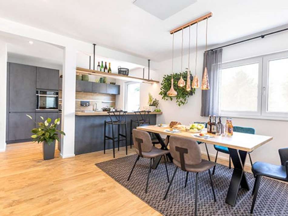 Doppelhaus-Kueche-Essen-modern