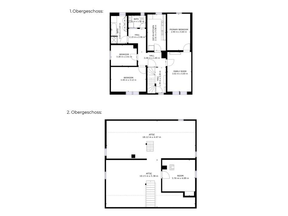 Grundriss 1.OG und 2.OG