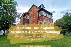 Stadtvilla-Flair in Apolda: vermieteter 4-Raum-Altbau mit Wintergarten und Garagenstellplatz