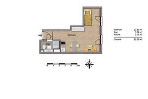 Modern eingerichtete 1-Zimmer-Wohnung – Lyoner Straße 50, 60528 Niederrad, Frankfurt am Main – Vorschaubild 11