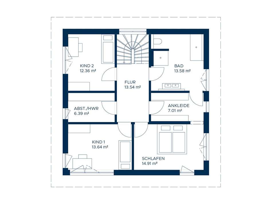 Raumaufteilung Obergeschoß