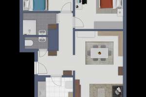 Sanierte 3-Zimmer-Wohnung mit 2 Balkonen, Garage und Stellplatz in gepflegter Wohnanlage – Marburger Straße 6, 68305 Waldhof, Mannheim – Vorschaubild 14