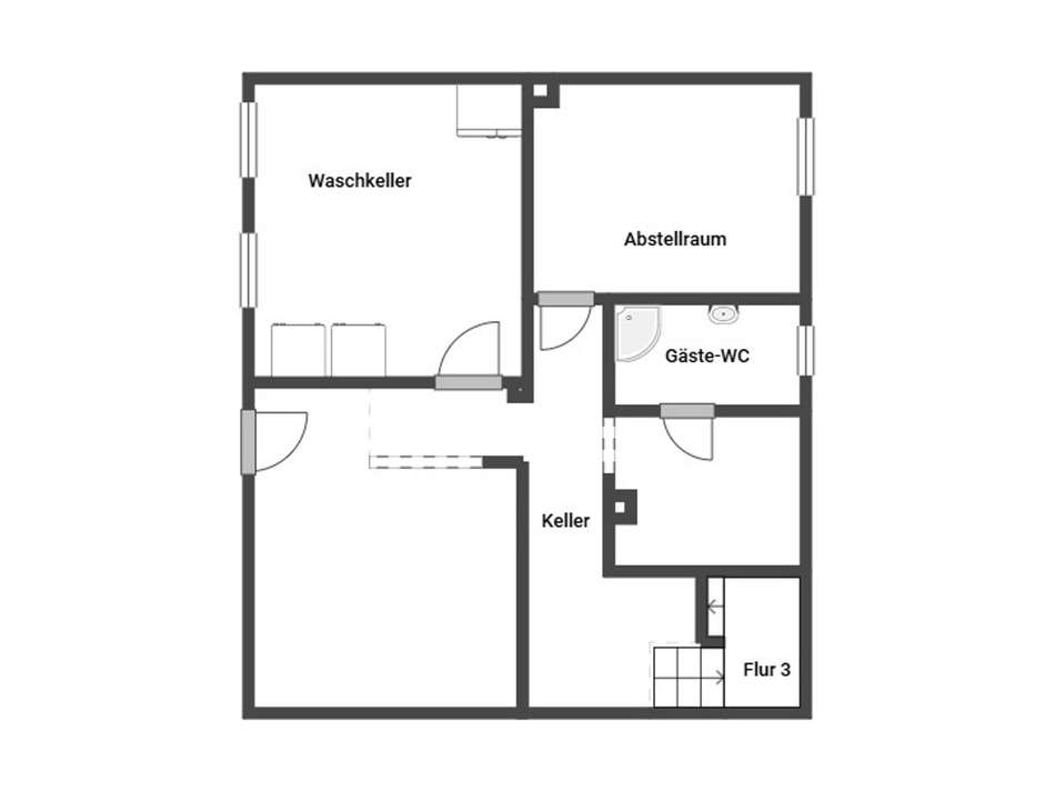 Grundriss Skizze 1. UG