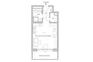 Einziehen & wohlfühlen: Moderne 1-Zimmer-Wohnung mit Komfortausstattung – Dösner Weg 6, 4103 Zentrum-Südost, Leipzig – Vorschaubild 5