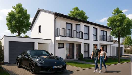 Bild von Moderne und großzügige Doppelhaushäfte mit Option auf Garage