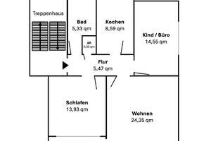 Sanierte 3-Raum-Wohnung am Südbahnhof – Die vollständige Adresse der Immobilie erhältst du vom Anbieter., 64295 Darmstadt-West, Darmstadt – Vorschaubild 14