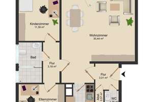 3-Zimmer-Wohnung in Bielefeld – komplett renoviert mit Tiefgaragenstellplatz-PROVISIONSFREI