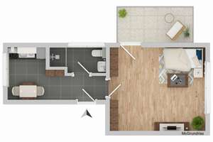 Ruhiges 1-Zi.-Appartement mit tollem S/O-Balkon, unverbaubarem Ausblick und Garage – Die vollständige Adresse der Immobilie erhältst du vom Anbieter., 70619 Riedenberg, Stuttgart – Vorschaubild 19