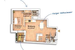Zwischen Wall und Weser - Moderne 2-Zimmer-Wohnung mit großem Balkon und EBK – Abbentorswallstraße 52, 28195 Altstadt, Bremen – Vorschaubild 10