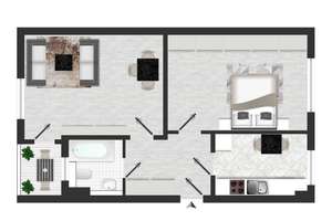 Ruhige Seitenstraße in Seidnitz: 2-Zi.-Whg. mit Loggia & Wanne – Borthener Straße 8c, 1237 Seidnitz/Dobritz, Dresden – Vorschaubild 2