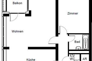 Große 2-Zimmer-Wohnung + Balkon, offener Kochbereich, Wannenbad, Aufzug – Gropiusweg 17, 44801 Querenburg, Bochum – Vorschaubild 13