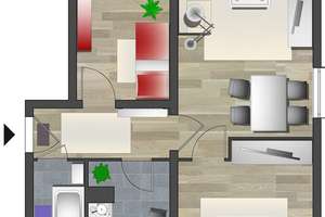 3-Raum-Wohnung mit Tageslichtbad – Ernst-Enge-Str. 60, 9127 Gablenz, Chemnitz – Vorschaubild 5