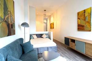 ERSTBEZUG - TOP-LAGE F'Hain | AUFDACHTERRASSE + LOGGIA | EBK | OFFENES STUDIO-APT. | MÖBLIERT | LIFT – Die vollständige Adresse der Immobilie erhältst du vom Anbieter., 10245 Friedrichshain, Berlin – Vorschaubild 6