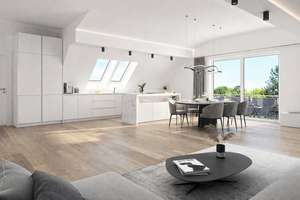 Penthouse-Feeling im Märchenviertel: Exklusive Neubau-Dachgeschosswohnung